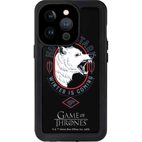Game of Thrones: House Stark Direwolf iPhone 15 Pro Waterproof Case
